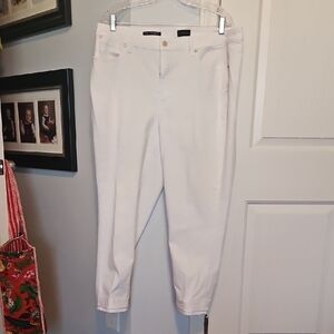 Talbots Women's White Ankle Jeans